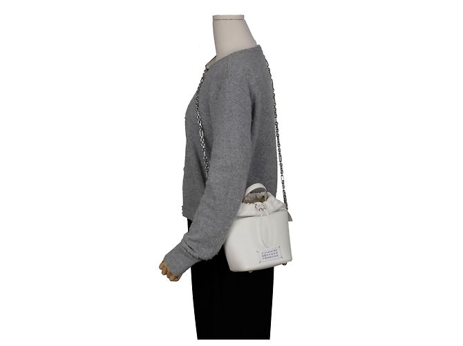 Maison Martin Margiela Mini borsa a secchiello da donna Bianco - vista 13