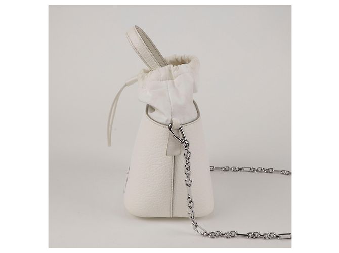 Maison Martin Margiela Mini borsa a secchiello da donna Bianco - vista 4