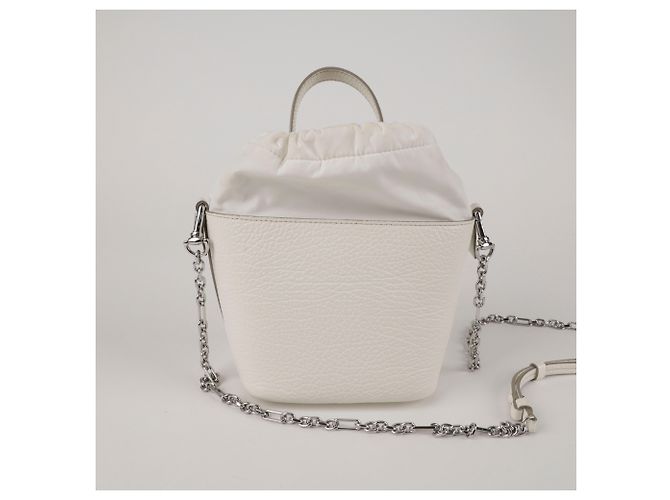 Maison Martin Margiela Mini borsa a secchiello da donna Bianco - vista 5
