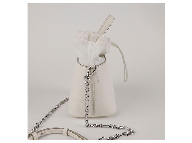 Maison Martin Margiela Mini borsa a secchiello da donna Bianco - vista 6