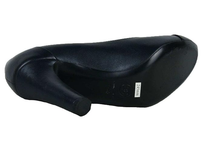 Décolleté Chanel in pelle nera - vista 6