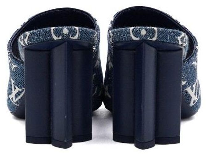 Louis Vuitton Mules e sandali slide in denim monogram per donna - vista 6