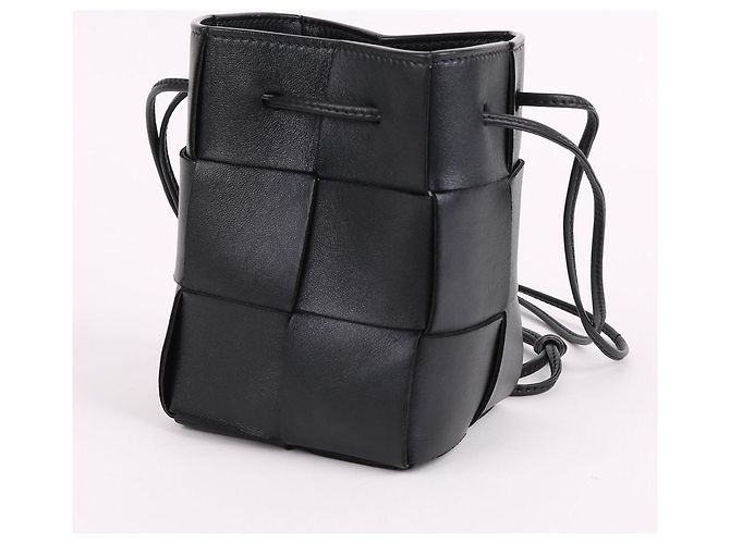 Bottega Veneta Mini borsa bucket Cassette nera - vista 2
