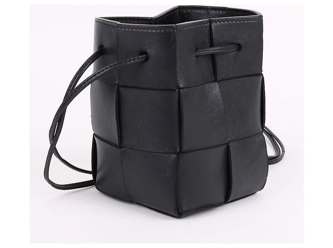 Bottega Veneta Mini borsa bucket Cassette nera - vista 3