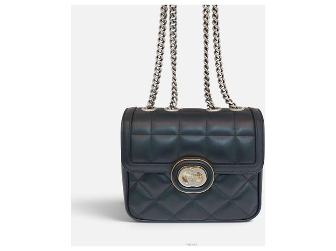 Gucci Borsa a spalla mini con catena intrecciata - vista 2