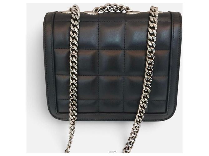 Gucci Borsa a spalla mini con catena intrecciata - vista 3