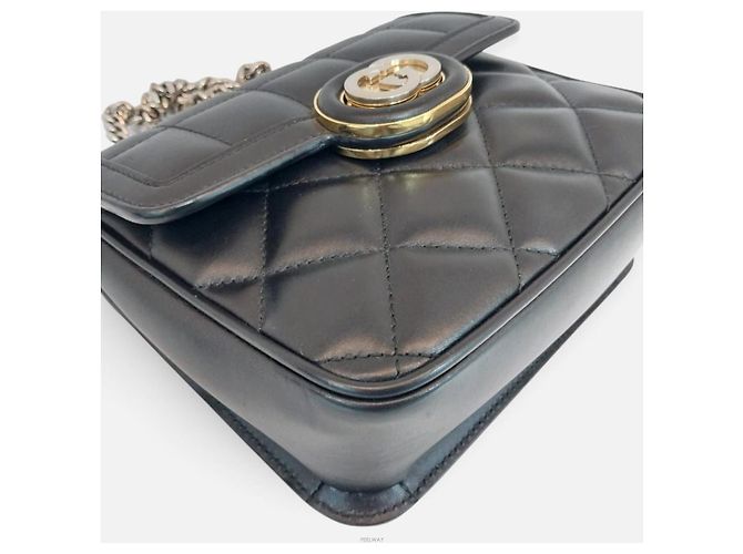Gucci Borsa a spalla mini con catena intrecciata - vista 8