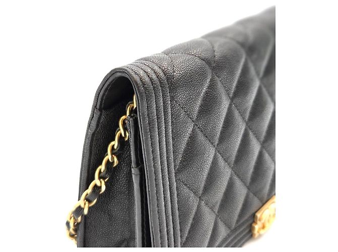 Chanel Boy WOC Caviar Black Series - vista 10
