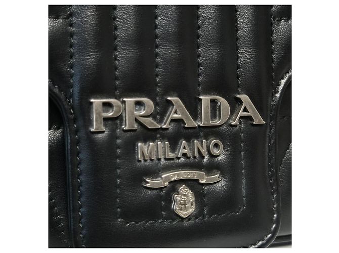 Prada Borsa a tracolla Diagram Chain Crossbody Nero - vista 10