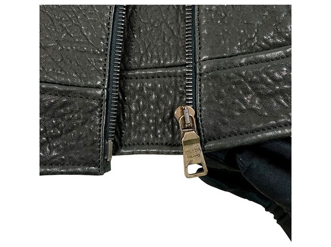 Prada Lammlederjacke mit Reißverschluss - Ansicht 5
