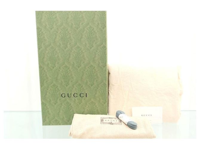 Gucci Sneakers Ace Square Web in velluto verde - vista 9