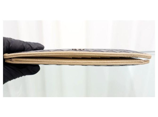 Chanel Damen Langbeutel Schwarz Silbernes Logo - Ansicht 6