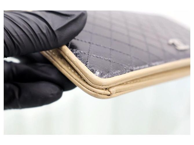 Chanel Damen Langbeutel Schwarz Silbernes Logo - Ansicht 7