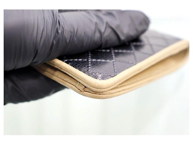 Chanel Damen Langbeutel Schwarz Silbernes Logo - Ansicht 8