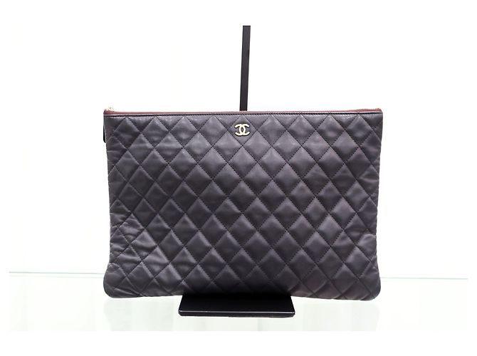 Chanel Clutch Classic in pelle di agnello Large Black - vista 2
