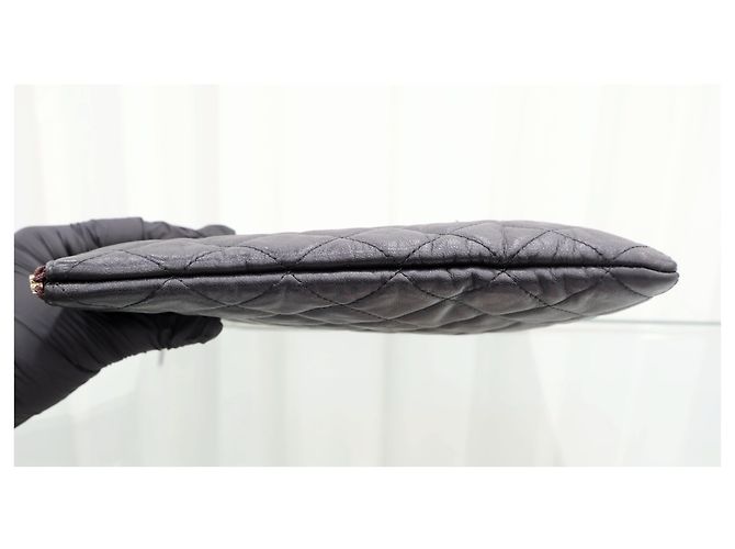 Chanel Clutch Classic in pelle di agnello Large Black - vista 5