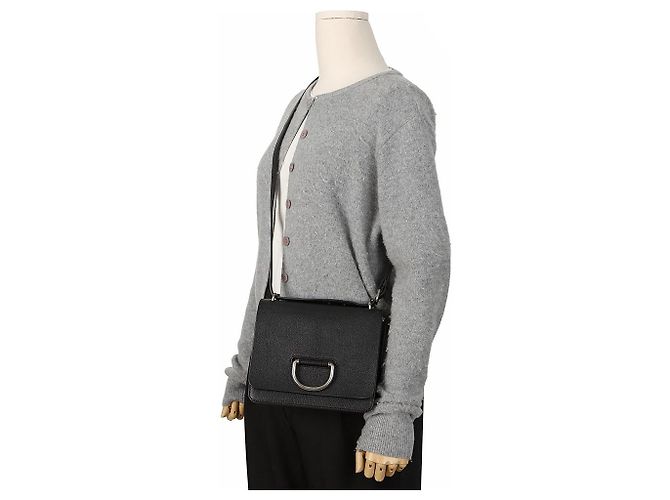 Burberry Picca borsa a tracolla in pelle con anello a D Nero - vista 10
