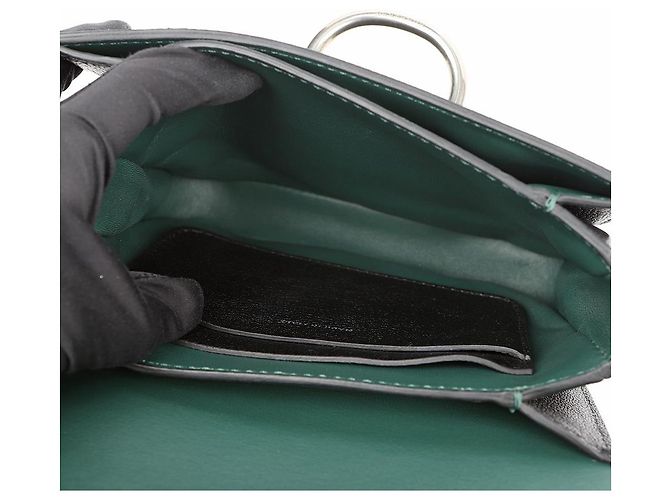 Burberry Picca borsa a tracolla in pelle con anello a D Nero - vista 8