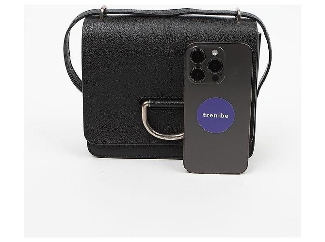 Burberry Picca borsa a tracolla in pelle con anello a D Nero - vista 9
