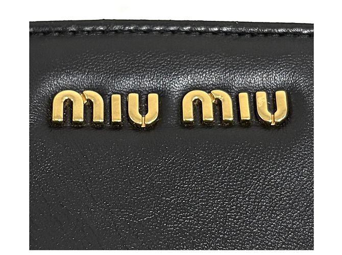 Miu Miu Borsa Tote Biker in Nappa Borsa a Tracolla Nera - vista 12