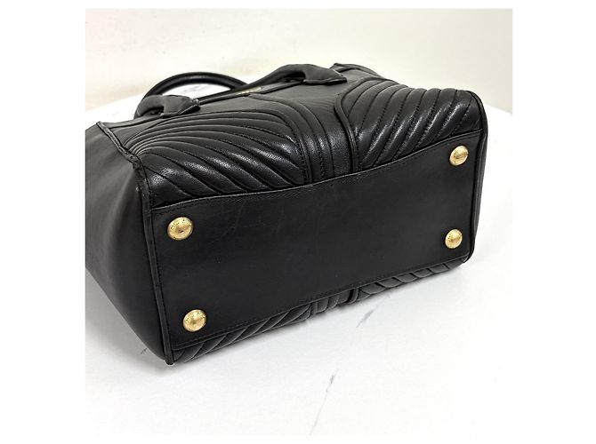 Miu Miu Borsa Tote Biker in Nappa Borsa a Tracolla Nera - vista 13