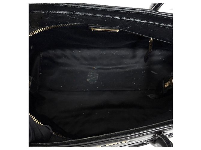 Miu Miu Borsa Tote Biker in Nappa Borsa a Tracolla Nera - vista 15