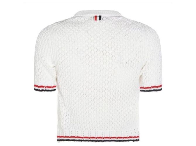 Thom Browne Camiseta Hector de punto pointelle de algodón - vista 3