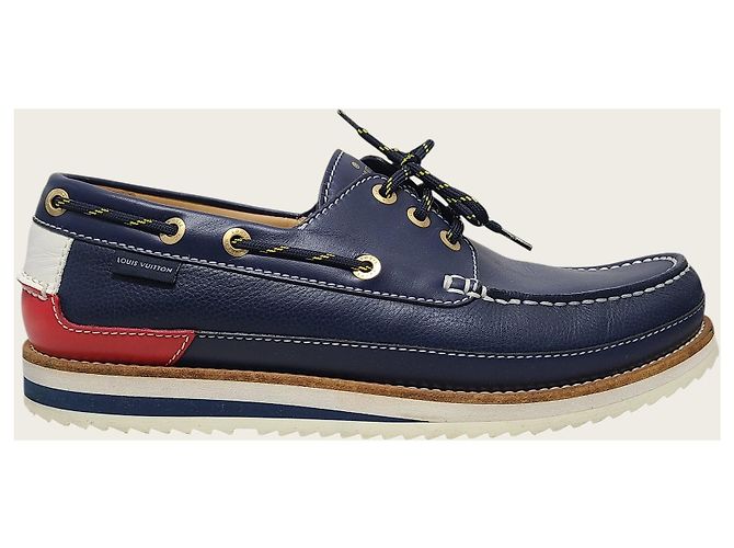 Louis Vuitton Scarpe da barca in pelle da uomo Americas Cup multicolore - vista 2