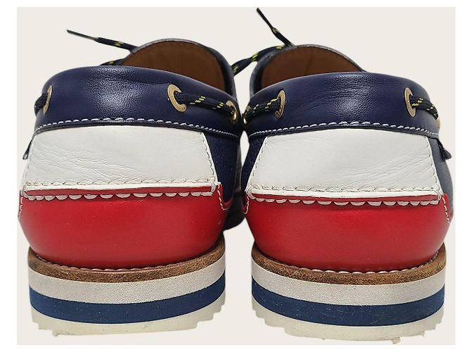 Louis Vuitton Scarpe da barca in pelle da uomo Americas Cup multicolore - vista 7