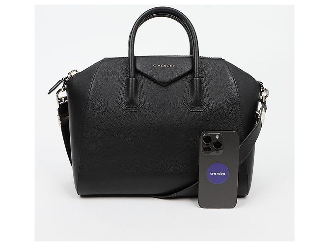 Givenchy Borsa Tote Antigona Medium in pelle di capra Nera - vista 11