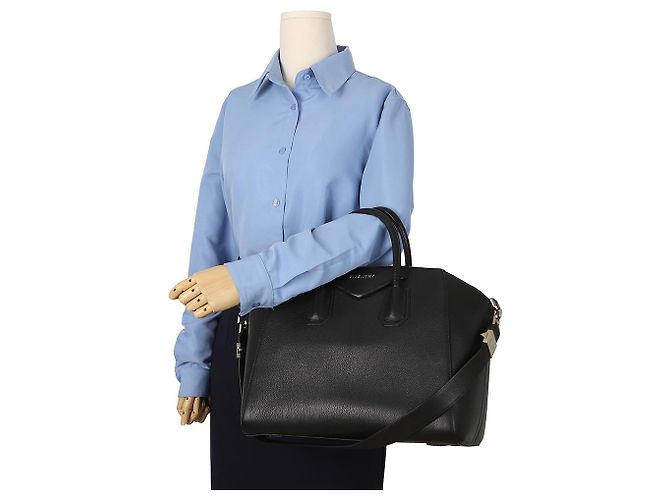 Givenchy Borsa Tote Antigona Medium in pelle di capra Nera - vista 12