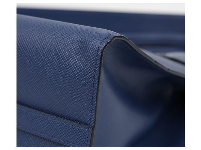 Prada Borsa tote e a tracolla Monochrome in pelle Saffiano blu - vista 10
