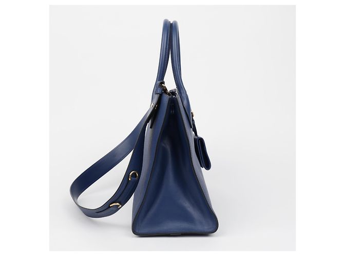 Prada Borsa tote e a tracolla Monochrome in pelle Saffiano blu - vista 7