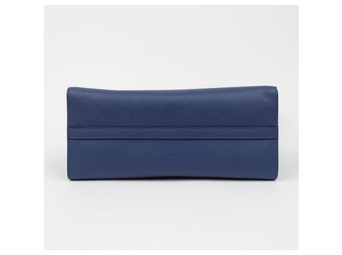 Prada Borsa tote e a tracolla Monochrome in pelle Saffiano blu - vista 8