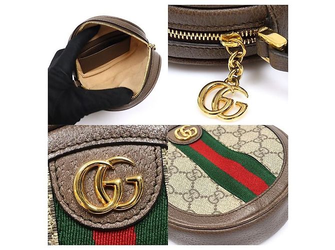 Gucci Clutch Mini Rotonda in Pelle Ophidia - vista 7