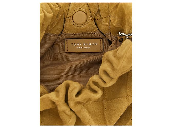 Tory Burch Borsa a tracolla in vitello beige - vista 4