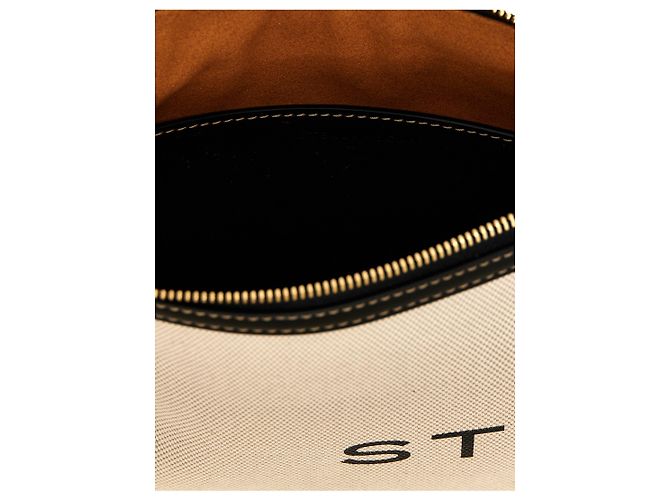 Stella Mc Cartney Clutch in cotone beige - vista 4