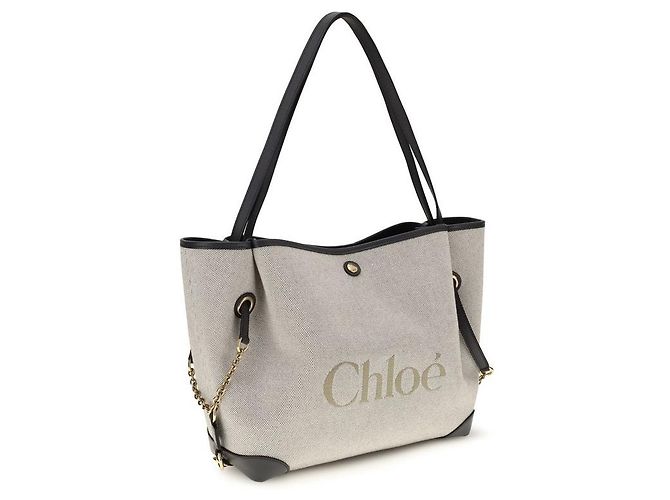 Chloé Bolsa de ombro em algodão cinza - vista 2