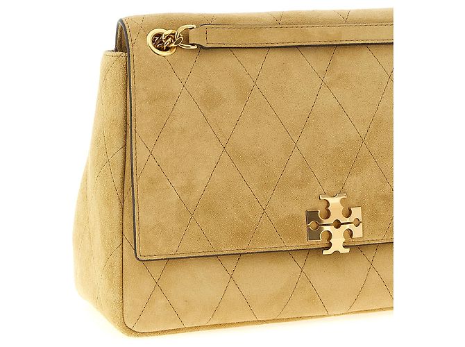 Tory Burch Borsa a tracolla in pelle di vitello beige - vista 3