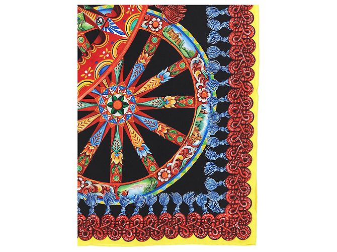Dolce & Gabbana Foulard di seta multicolore - vista 2