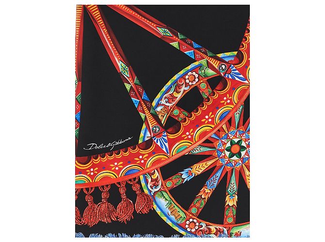 Dolce & Gabbana Foulard di seta multicolore - vista 3