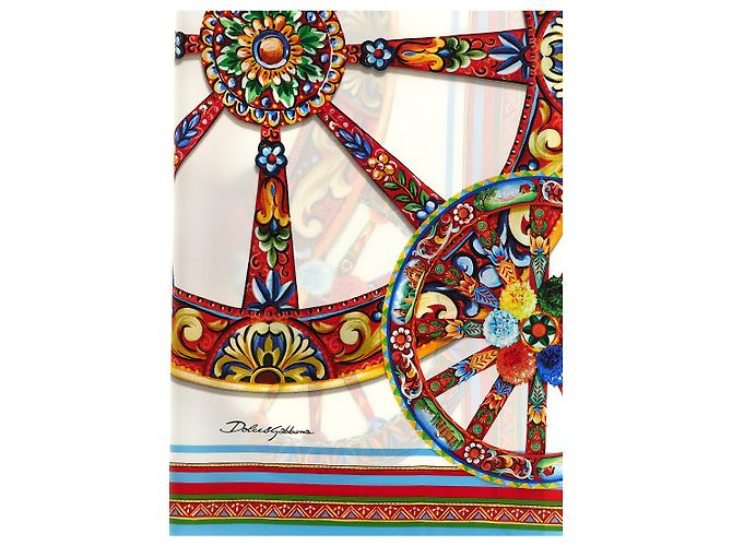 Dolce & Gabbana Sciarpa di seta multicolore - vista 3