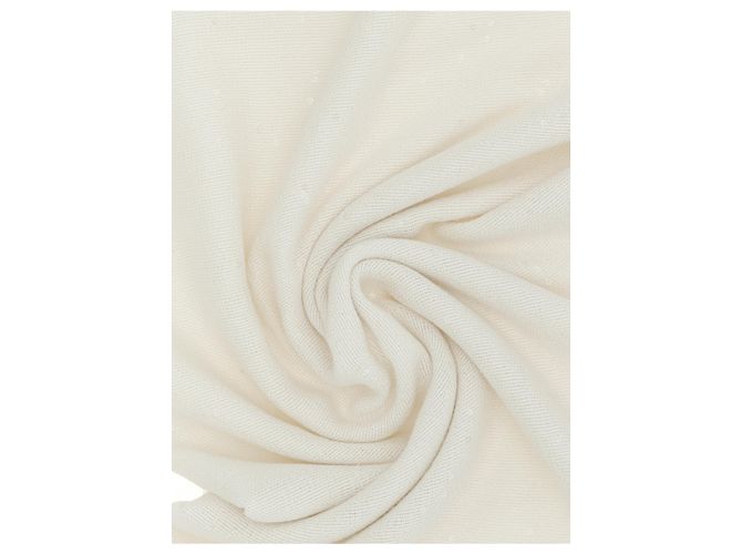Sciarpa Brunello Cucinelli Diamante bianca in cashmere e seta - vista 3