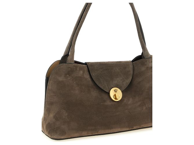 Versace Borsa a tracolla in vitello marrone - vista 3