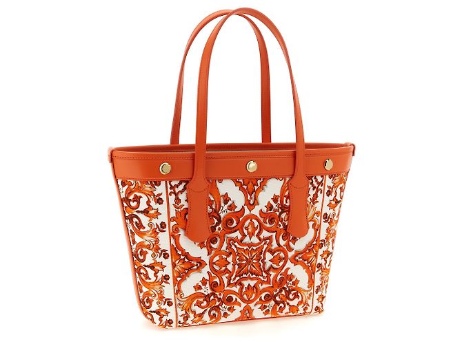 Dolce & Gabbana Orange Baumwoll-Tote-Bag - Ansicht 2