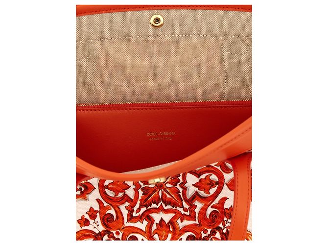 Dolce & Gabbana Orange Baumwoll-Tote-Bag - Ansicht 4