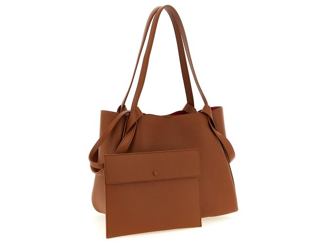 Christian Louboutin Borsa Tote in vitello marrone - vista 3