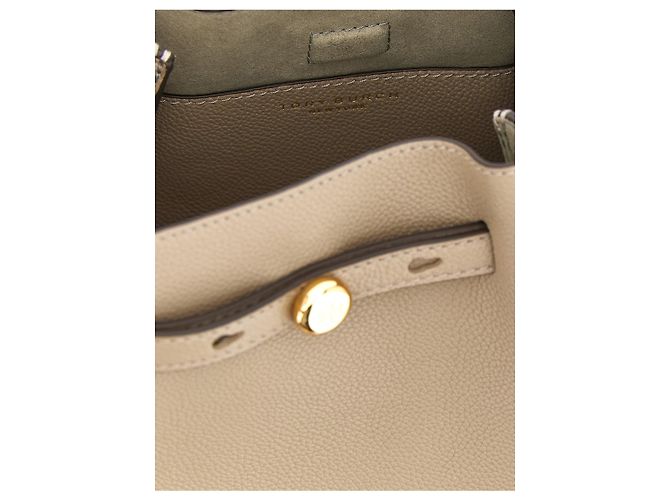 Tory Burch Bolsa de couro de vaca bege - vista 4