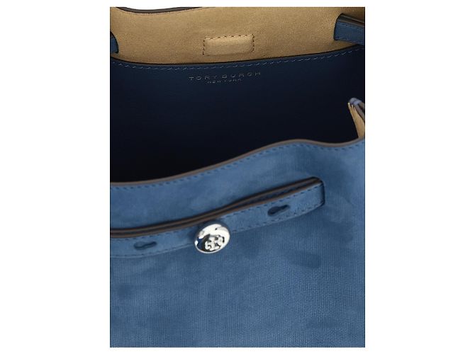 Tory Burch Borsa in pelle di agnello blu - vista 4