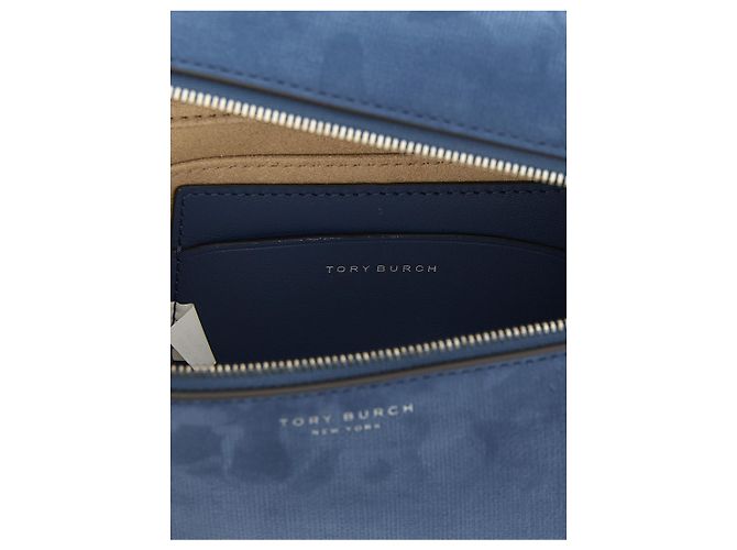 Tory Burch Borsa in pelle di agnello blu - vista 4